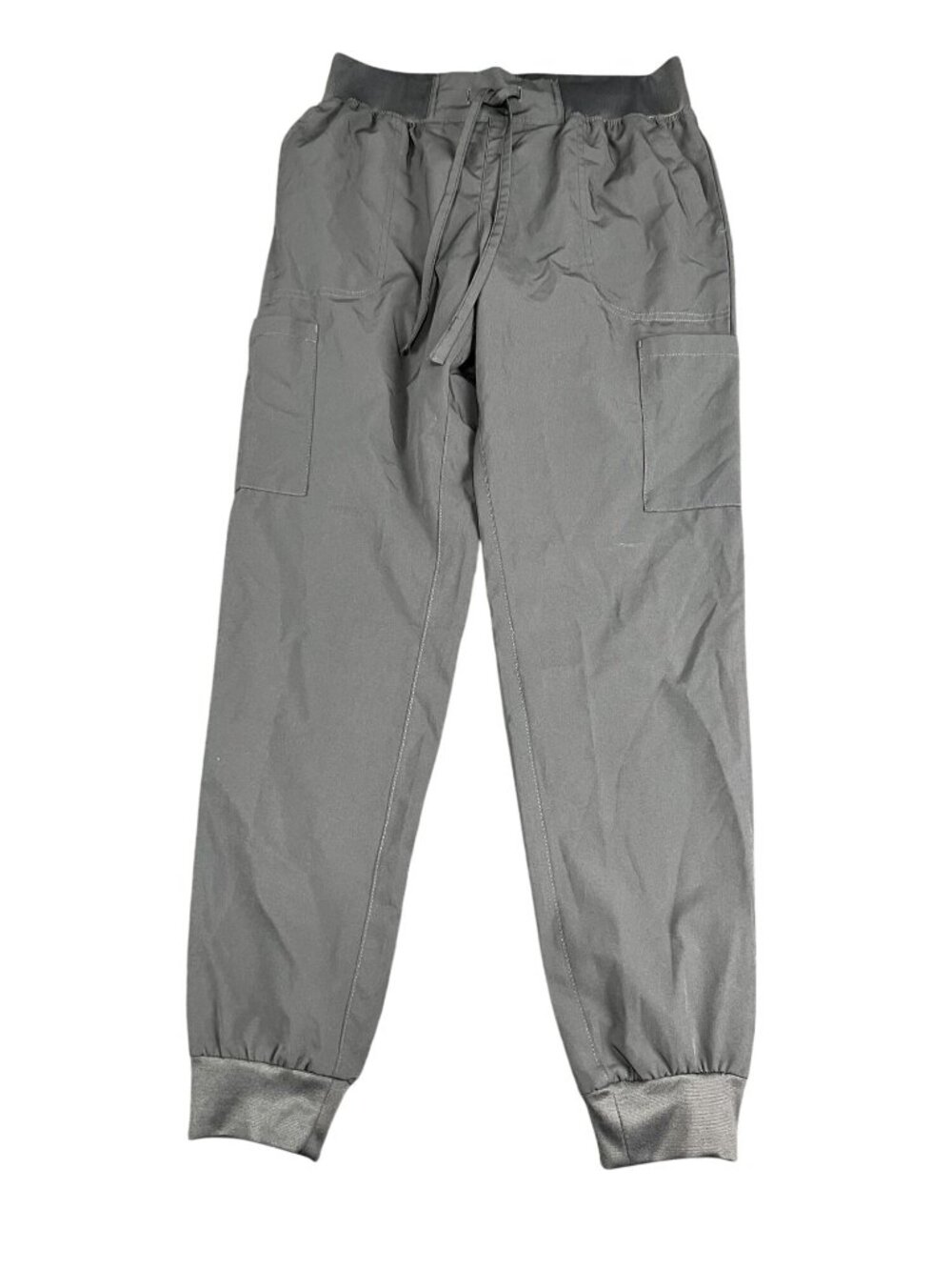 Pandamed Scrubs Gray Jogger Pants With Drawstring Waist & Pockets Size S